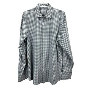 Mizzen+Main Men's Trim Fit Plaid Performance Dress Shirt Size XL American Made